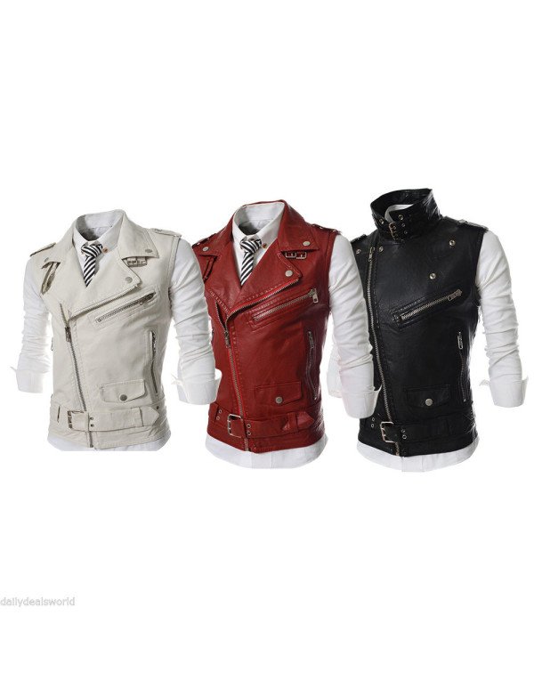 Genuine Sheep Leather Waist coat Bomber Hollywood Style Waist coat WC04